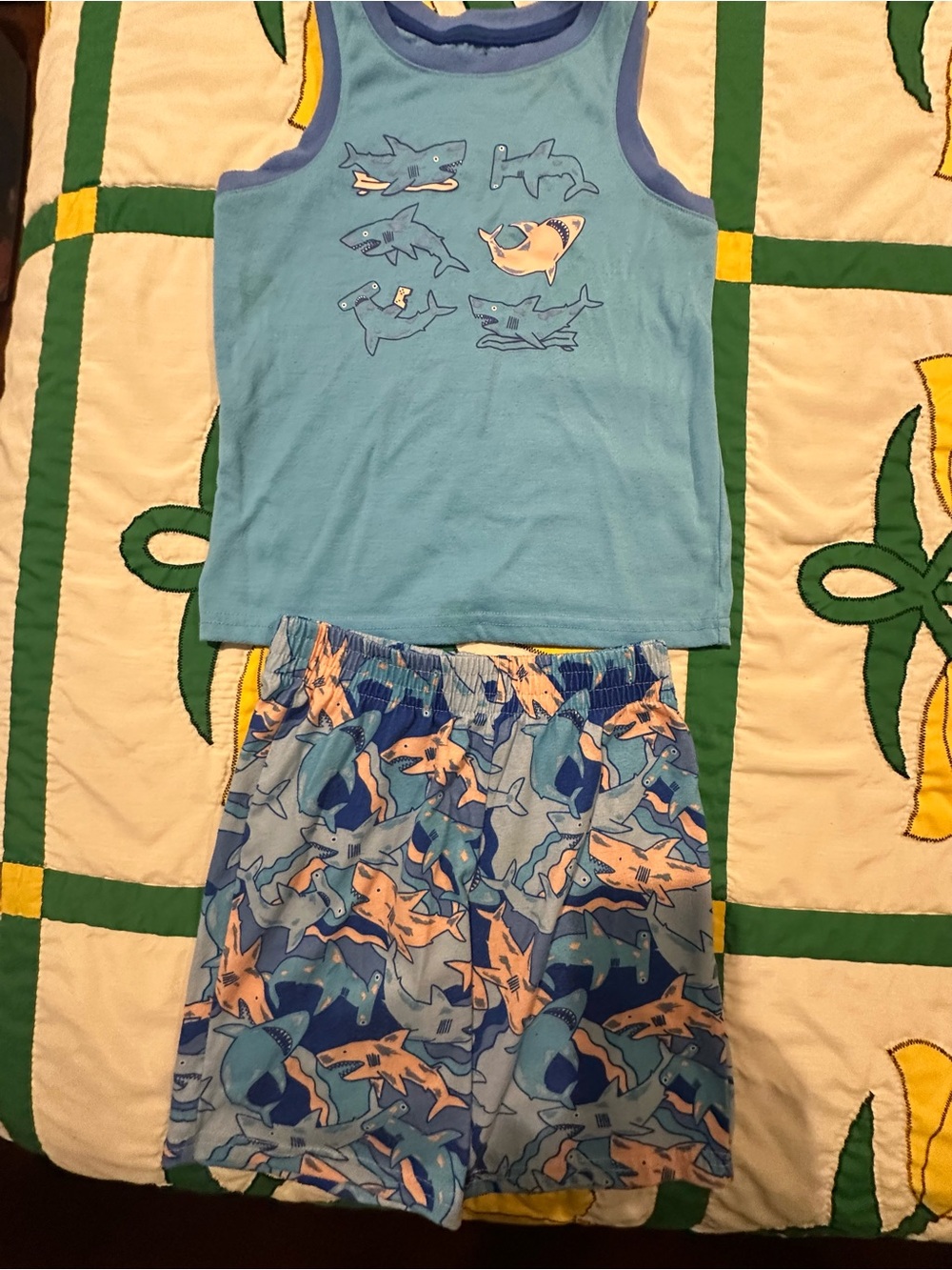 Cat & Jack Blue Shark Pajama Set - Light & Royal Blue